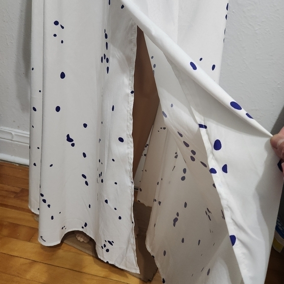 ORDER Plus Summer Boho Party Long Maxi Beach Dress Print Dot - Picture 6 of 11